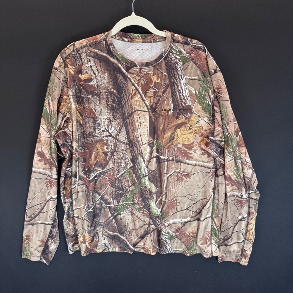 Realtree AP Camo Long Sleeve Performance Shirt Mens XL Camouflage Hunting Tee - Picture 8 of 9